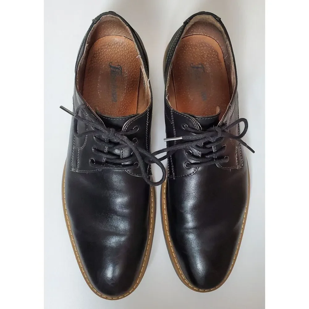 Florsheim Union Plain Toe Oxfords Black Leather‎ Men's 11.5 Dress Casual Lace